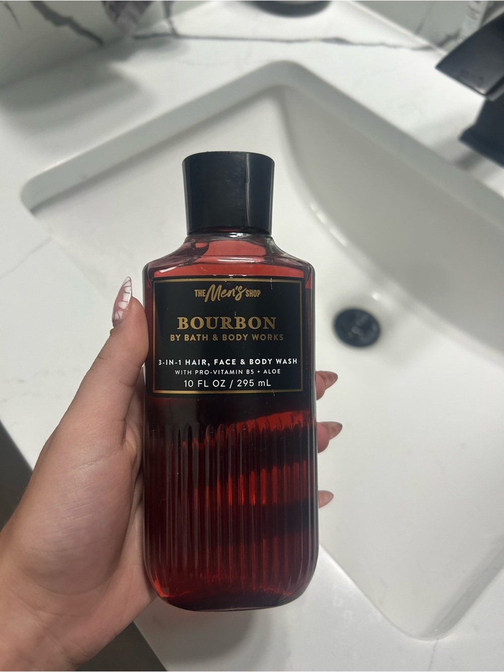 Bath & Body Works Bourbon 3-in-1 Body Wash - Red & Black